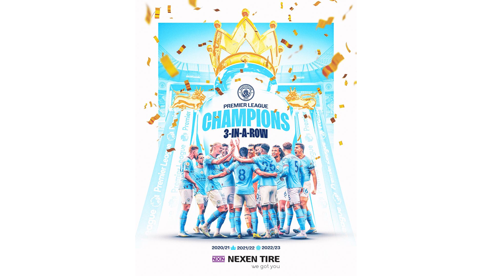 O MANCHESTER CITY, PARCEIRO DE LONGA DATA DA NEXEN TIRE, CONQUISTOU SEU QUINTO TÍTULO DA PREMIER LEAGUE EM SEIS TEMPORADAS