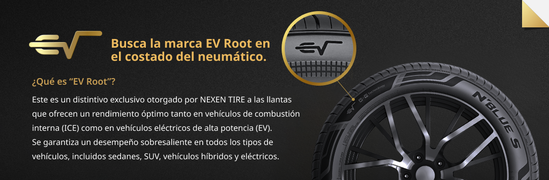 Busca la marca EV Root en  el costado del neumático.