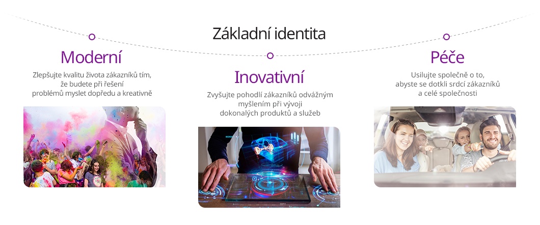 TRENDY-Improve customers’ quality of life by thinking ahead and creatively to solve problems  / INNOVATIVE-Enhance convenience for customers with an adventurous mindset to develop perfect products and services  / CARING-Strive together towards touching the hearts of customers and society