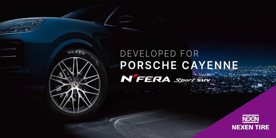 NEXEN TIRE premium tires selected for the  all-new third-generation Porsche Cayenne