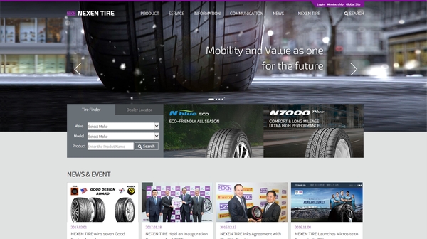 NEXEN TIRE Revamps its Global Website