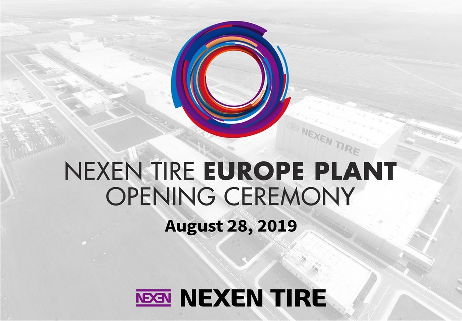 Travis Kang, the Global CEO of NEXEN TIRE is celebrating the opening of the Europe Plant with a welcome and vision speech 